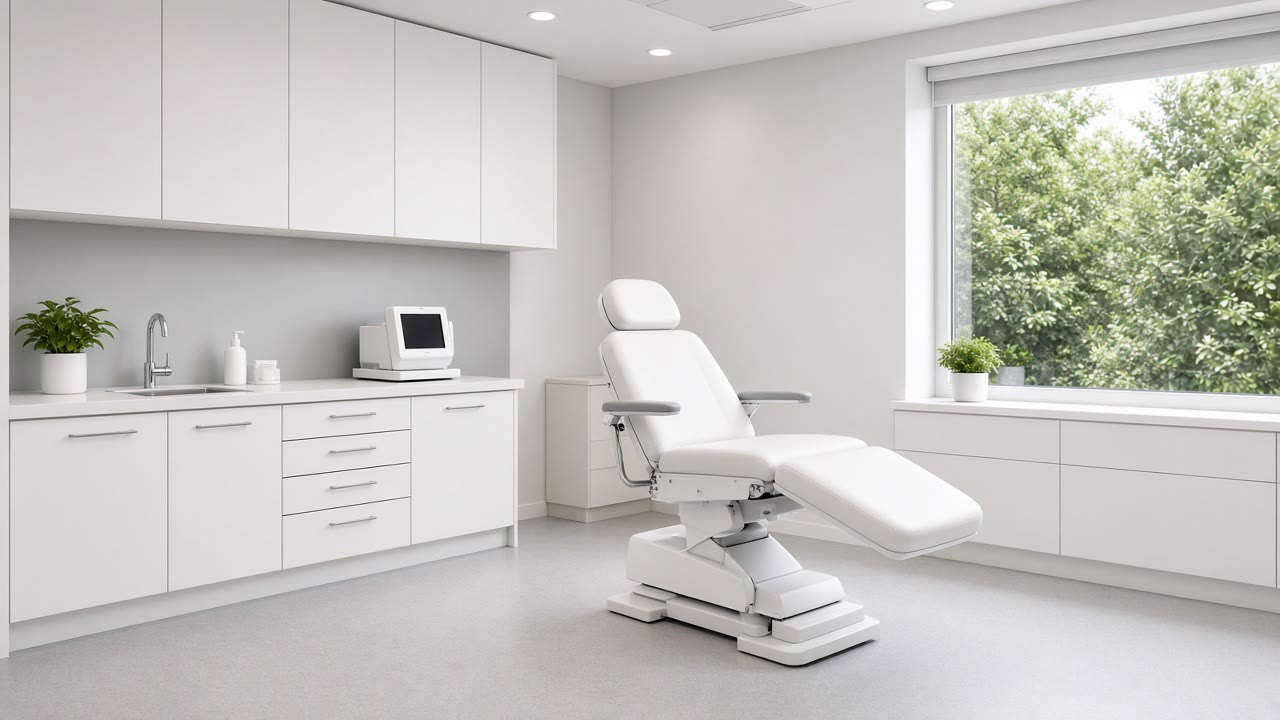 Modern exam suite with natural light