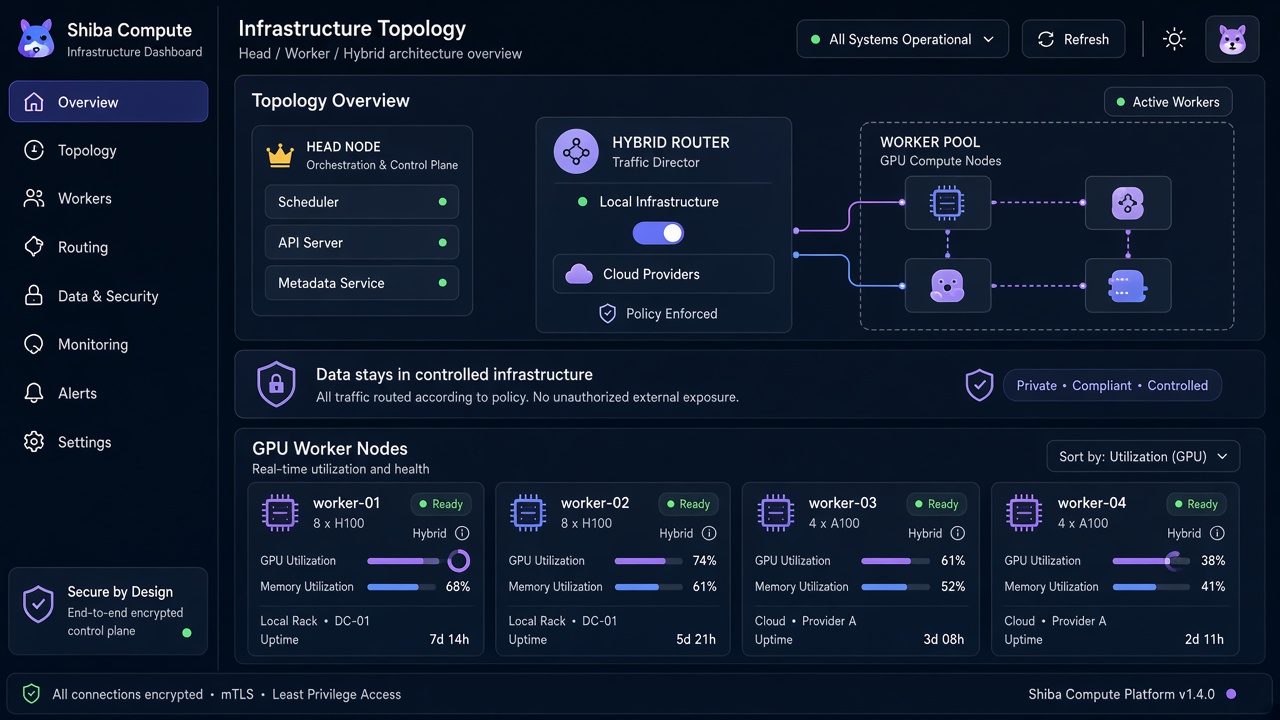 Shiba Compute node topology proof screenshot